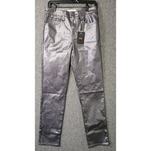 Levi's Premium‎ 724 Coated Straight Jeans Women's 29 X 32 Shine Til Dawn NWT $69